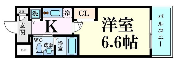 エスリード江坂江の木町の物件間取画像